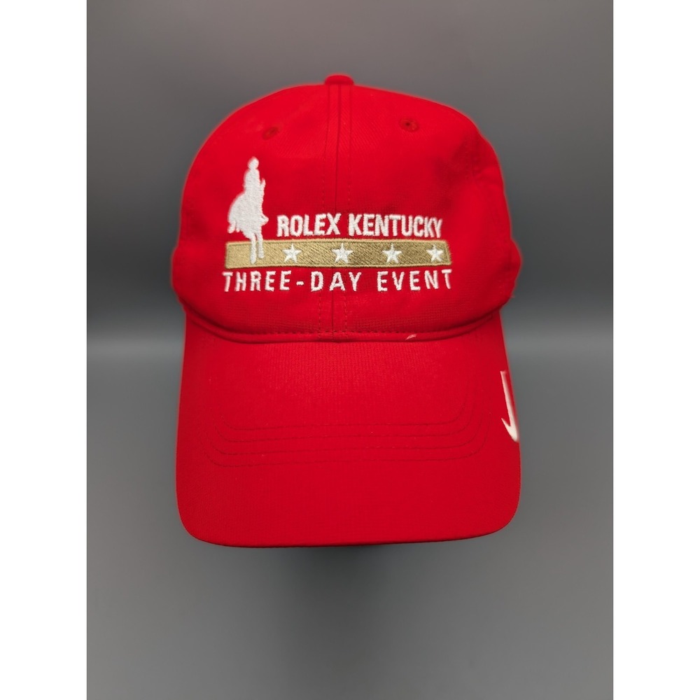 Nike Rolex Kentucky Three-Day Event Hat Cap Red Adjustable Nike Golf Polyester